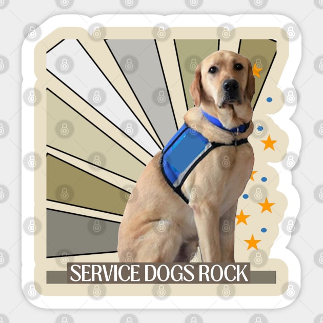 Service Dogs Rock Neutral Sticker by B C Designs